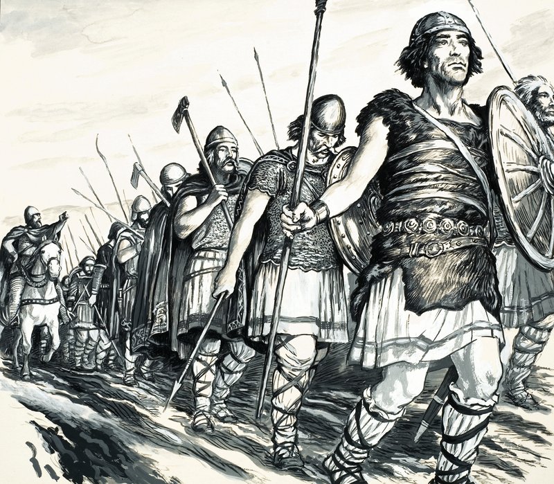 ¿Héroe o villano El invasor de hierro (gouache sobre papel) de C.L. Doughty