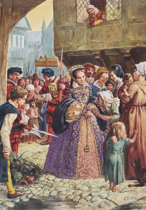 María Tudor (1515-58) (gouache sobre papel) de C.L. Doughty