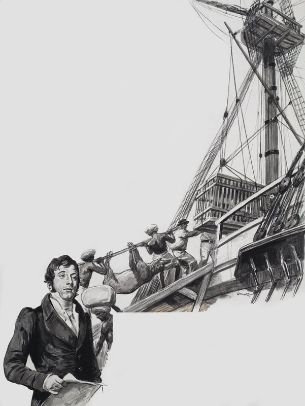Raffles deja Singapur (gouache sobre papel) de C.L. Doughty