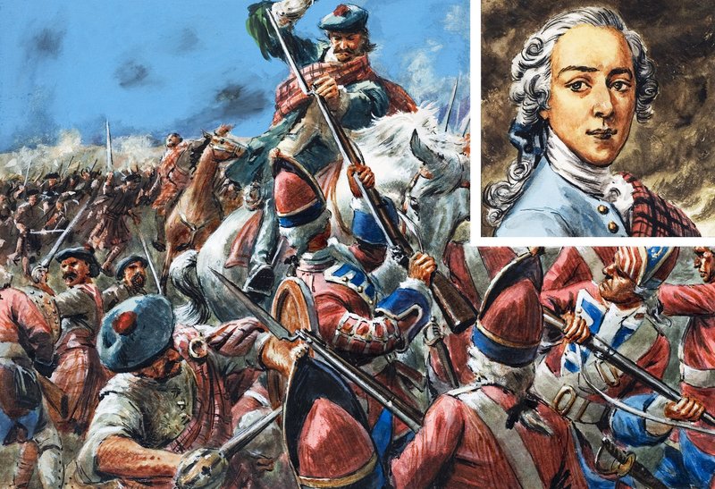La batalla de Culloden (gouache sobre papel) de C.L. Doughty