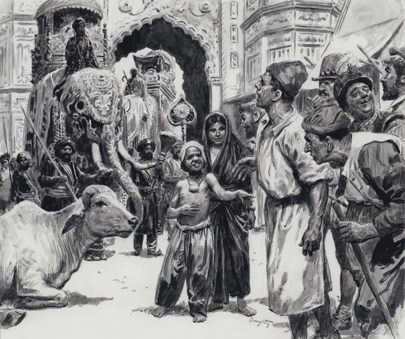 El desfile (gouache sobre papel) de C.L. Doughty