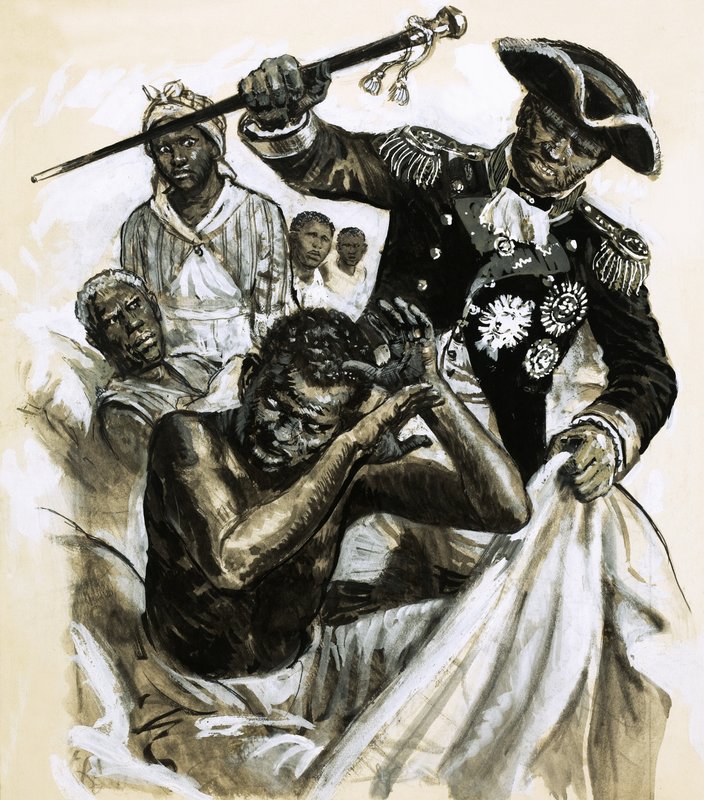 Agente negro no identificado golpeando a otro hombre de C.L. Doughty