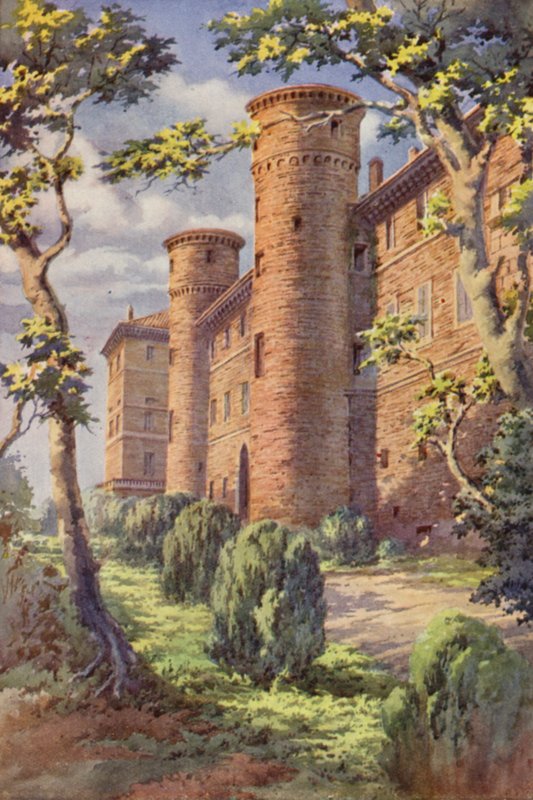 El Castillo Real, Moncalieri (litografía en color) de C.T.G. Formili