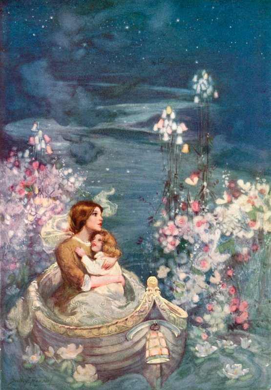The Beautiful Land Of Nod (litografía en color) de C. Dudley (after) Tennant