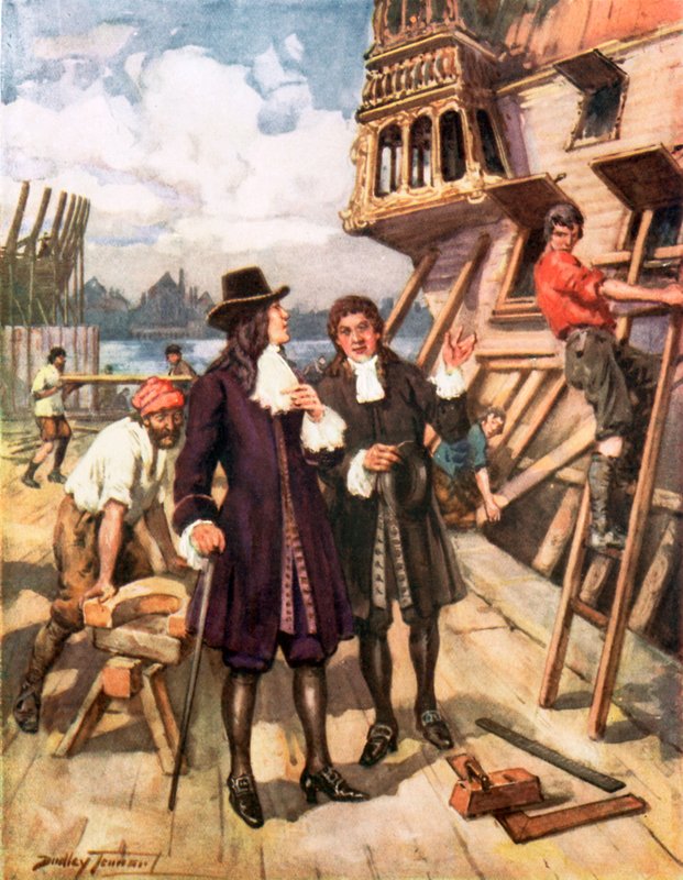 Pedro el Grande: Creador del antiguo imperio ruso (litografía en color) de C. Dudley Tennant