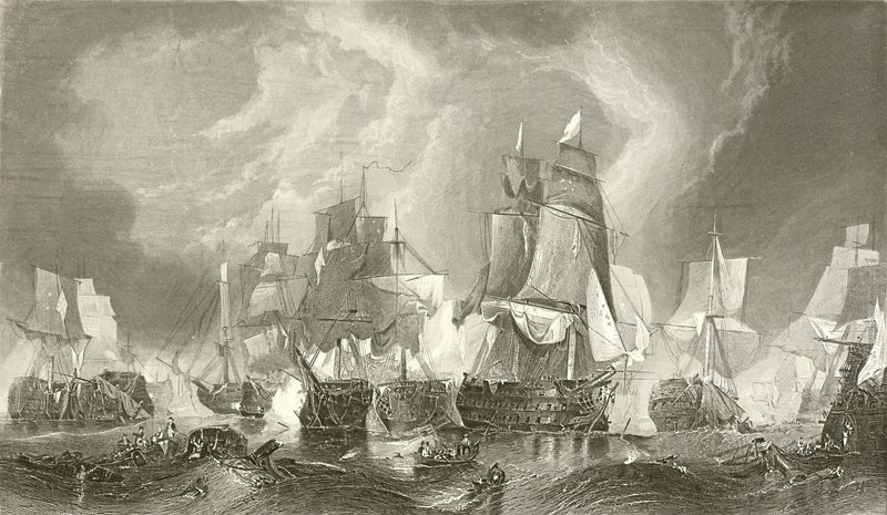 La batalla de Trafalgar de C. Stanfield