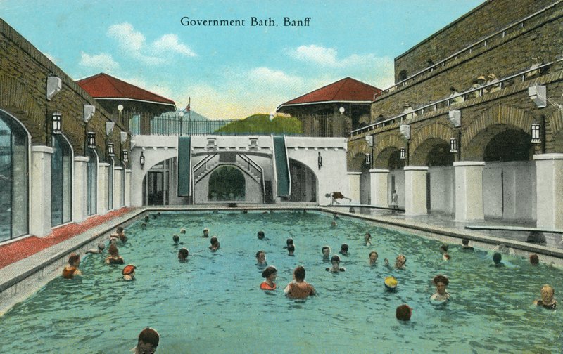 Government Bath, Banff, Alberta, Canadá (foto en color) de Canadian Photographer