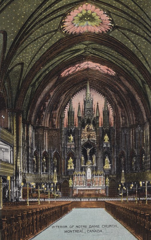 Interior de la iglesia de Notre Dame, Montreal, Canadá (foto) de Canadian Photographer