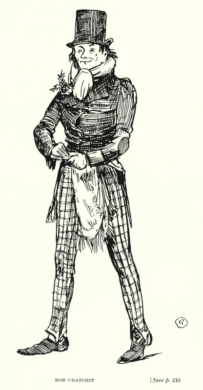 Personaje de Dickens: Bob Cratchit (litografía) de Captain Edward Henry Handley Read