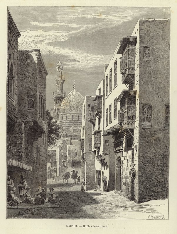 Egipto - Darb al-Ahmar en El Cairo de Carl Friedrich Heinrich Werner