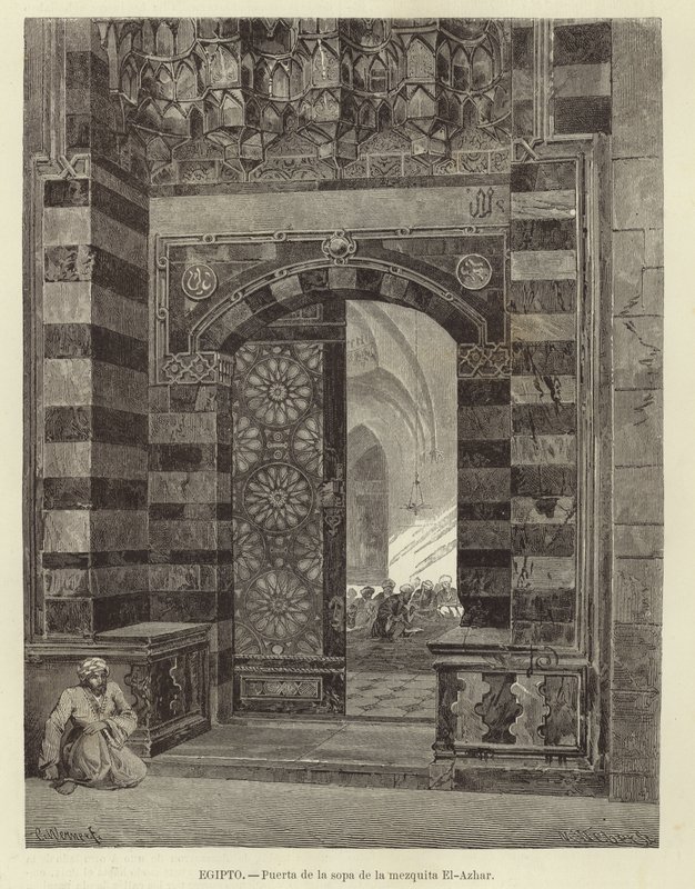 Egipto - Puerta de la mezquita de Al-Azhar de Carl Friedrich Heinrich Werner