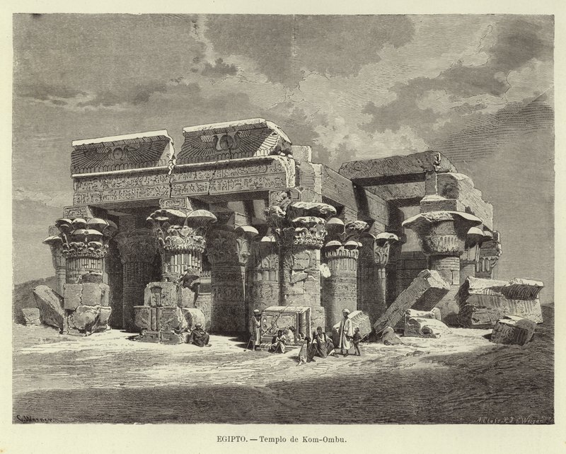 Egipto - Templo de Kom Ombo de Carl Friedrich Heinrich Werner
