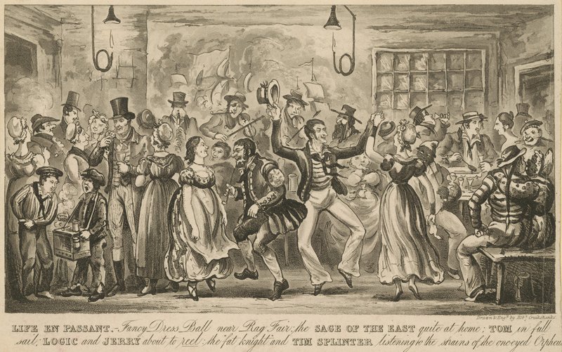 Baile de disfraces cerca de Rag Fair de Carl Georg Adolph Hasenpflug