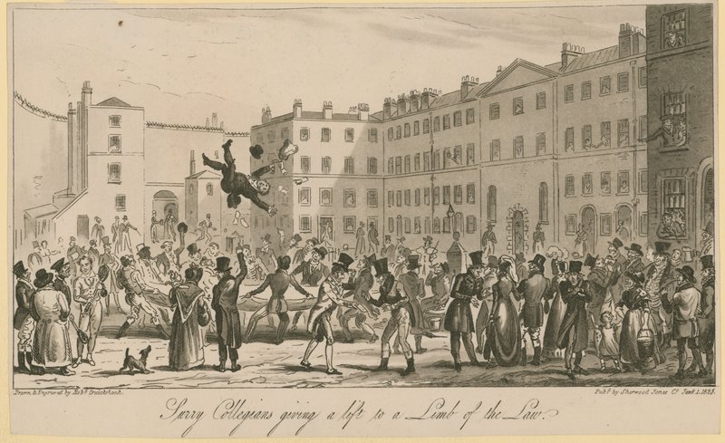 Colegiales de Surry dando un aventón a un miembro de la ley de Carl Georg Adolph Hasenpflug