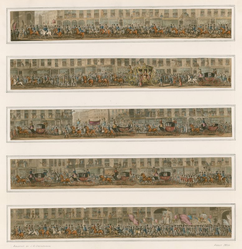 El desfile del alcalde, circa 1824 de Carl Georg Adolph Hasenpflug