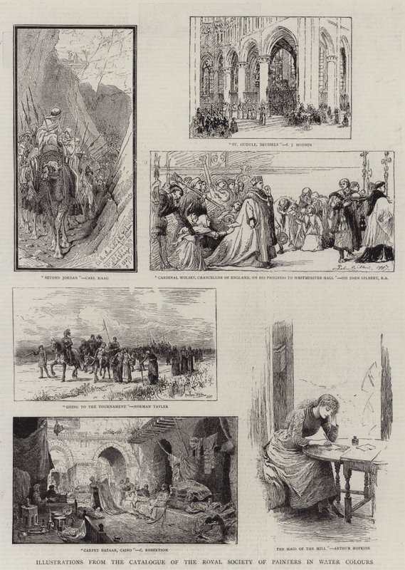 Ilustraciones del Catálogo de la Real Sociedad de Pintores en Acuarelas de Carl Haag