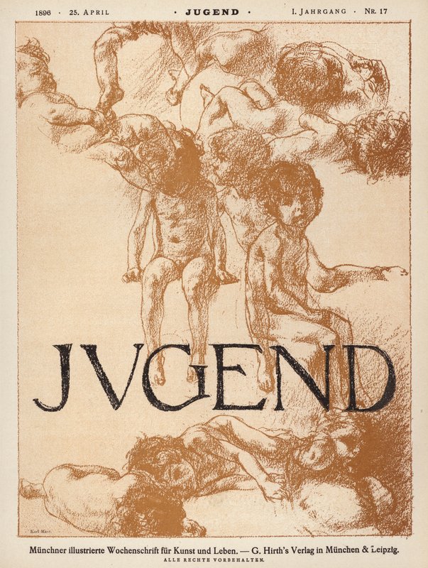 Ilustración de portada para la revista Jugend de Carl Marr