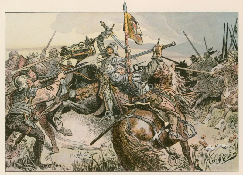Alberto Aquiles en batalla contra Núremberg en 1449 de Carl Rohling