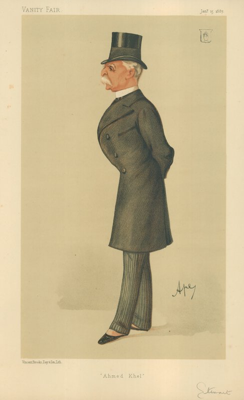 General Sir Donald Martin Stewart, Ahmed Khel, 15 de enero de 1887, caricatura de Vanity Fair de Carlo Pellegrini