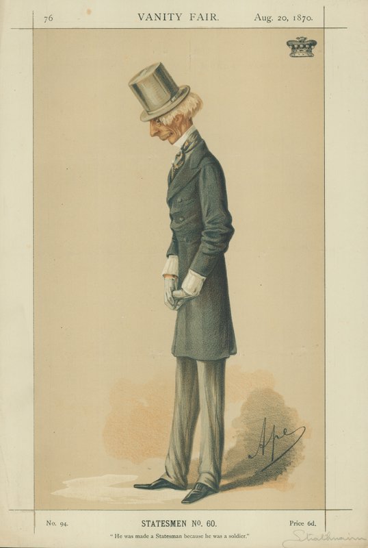 Lord Strathnairn, Fue hecho Estadista porque fue un soldado, 20 de agosto de 1870, caricatura de Vanity Fair de Carlo Pellegrini