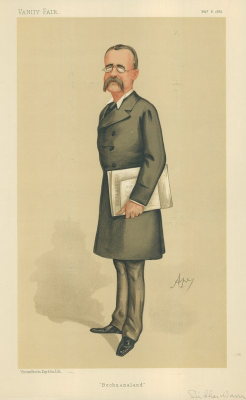 Mayor-General Sir Charles Warren, Bechuanaland, 6 de febrero de 1886, caricatura de Vanity Fair de Carlo Pellegrini