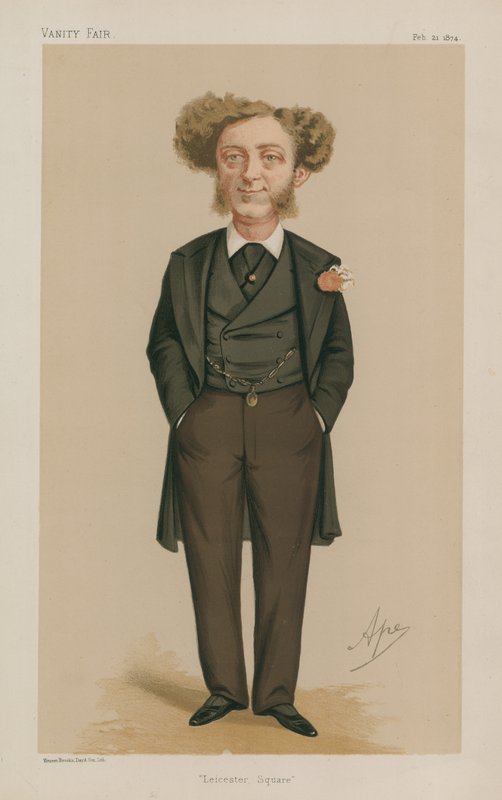 Sr. Albert Grant MP; Leicester Square; 21 de febrero de 1874; Vanity Fair; caricatura de Carlo Pellegrini