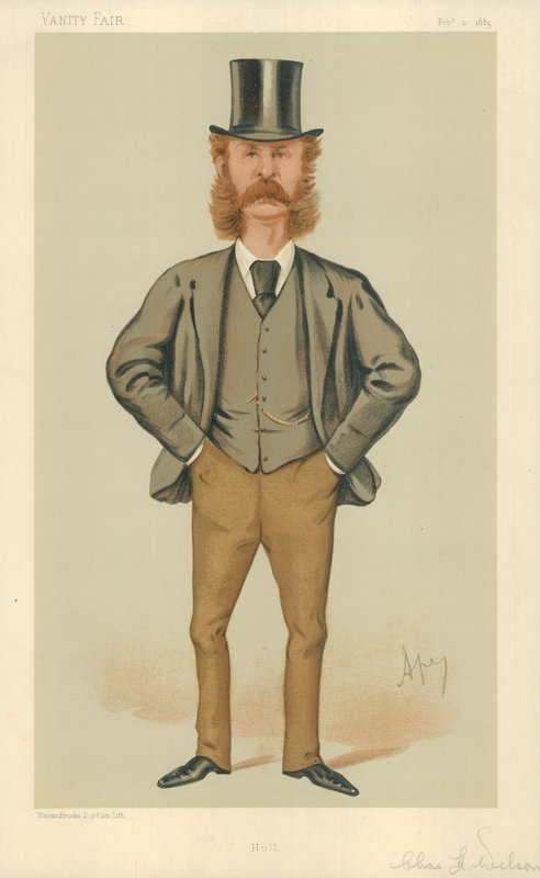Sr. Charles Henry Wilson, Hull, 21 de febrero de 1885, caricatura de Vanity Fair de Carlo Pellegrini