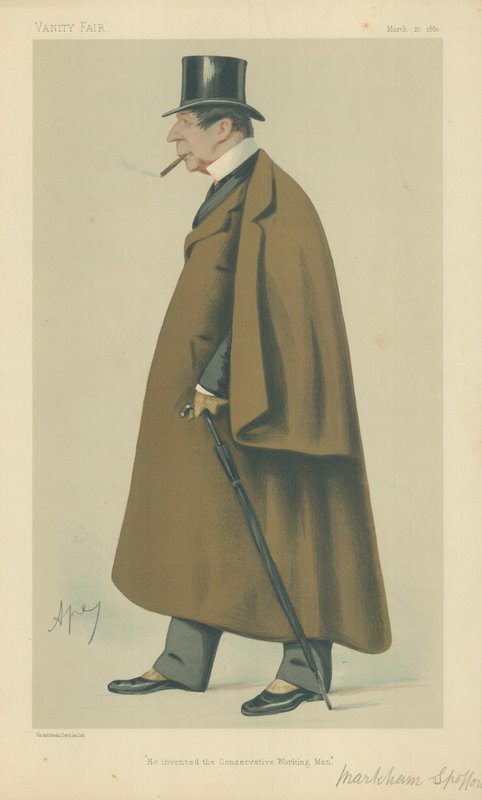 Sr. Markham Spofforth, inventó el Trabajador Conservador, 20 de marzo de 1880, caricatura de Vanity Fair de Carlo Pellegrini