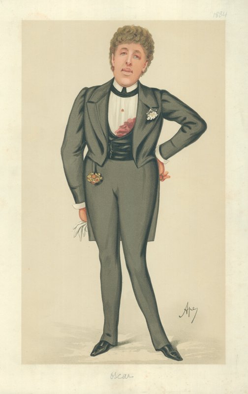 Mr Oscar Wilde, Oscar, 24 de mayo de 1884, caricatura de Vanity Fair de Carlo Pellegrini