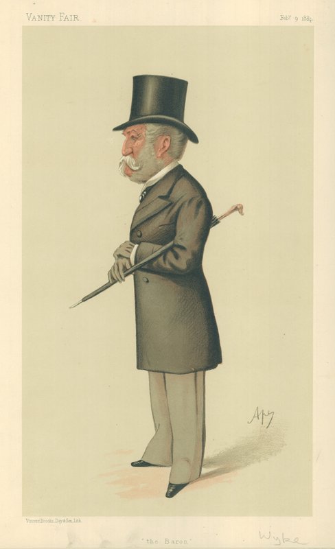 Sir Charles Lennox Wyke, El Barón, 9 de febrero de 1884, caricatura de Vanity Fair de Carlo Pellegrini