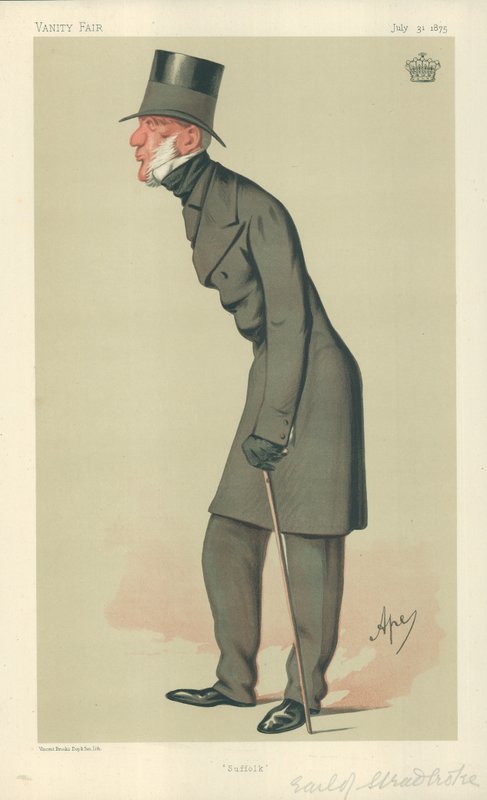 El Conde de Stradbroke, Suffolk, 31 de julio de 1875, caricatura de Vanity Fair de Carlo Pellegrini