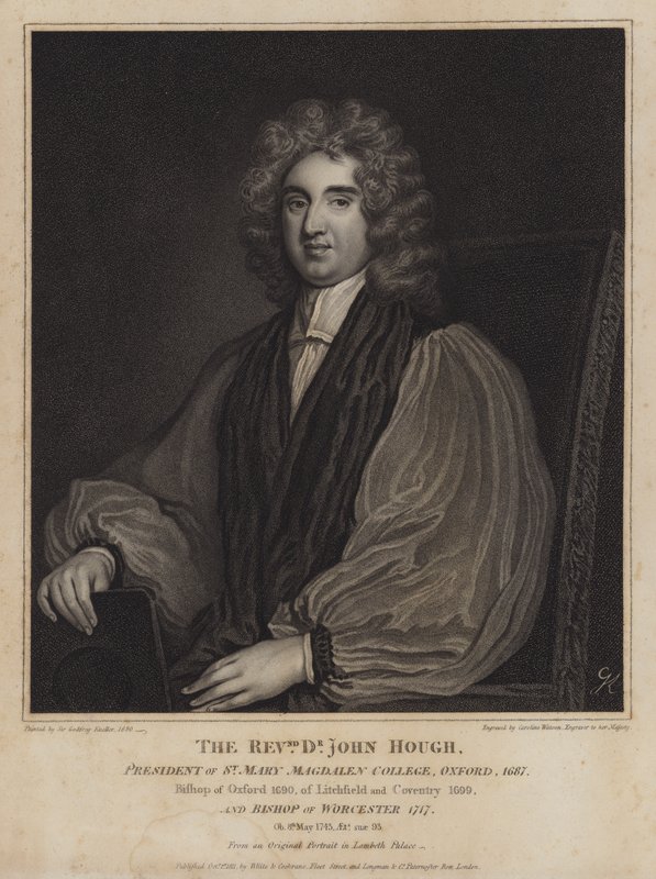 John Hough, obispo inglés y presidente del Magdalen College, Oxford de Caroline Watson