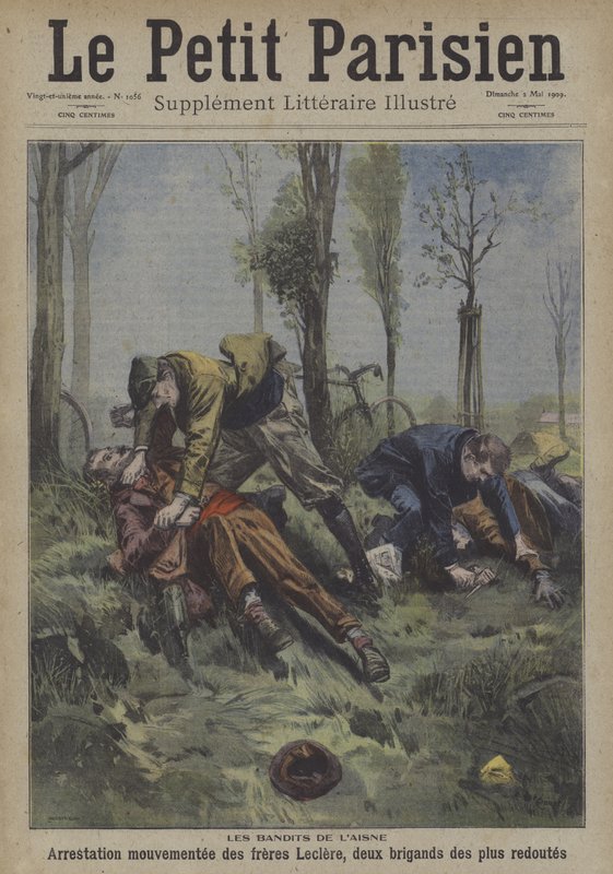 Arresto de los hermanos Leclere, dos de los bandidos más temidos de Aisne, Francia de Carrey