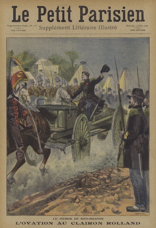 Ovation para el corneta Rolland, el héroe de la Batalla de Sidi Brahim, Argelia, 1845 de Carrey