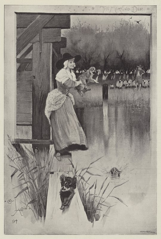 El baño matutino de Cecil Charles Windsor Aldin