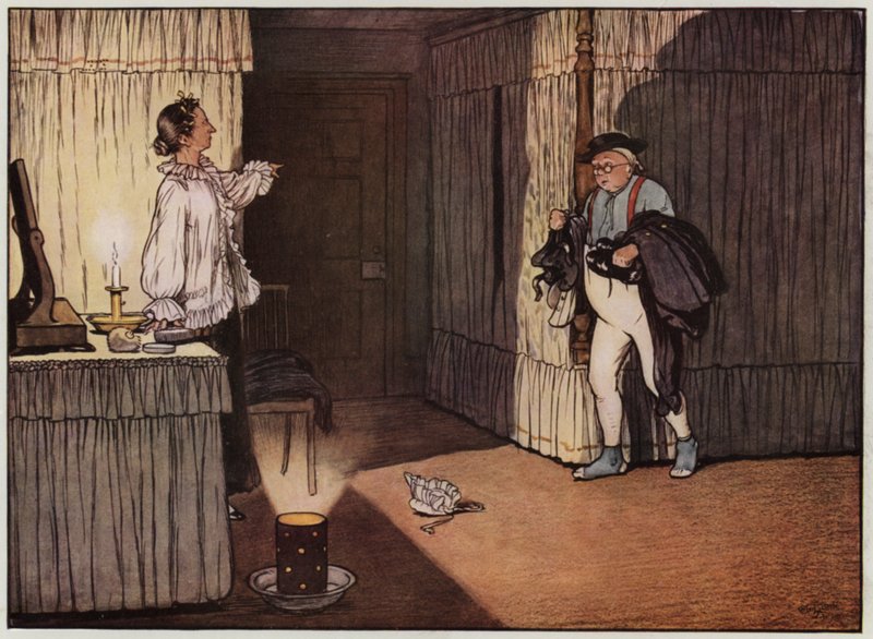 Ilustración para "Los papeles póstumos del Club Pickwick" de Cecil Aldin (litografía en color) de Cecil Charles Windsor Aldin