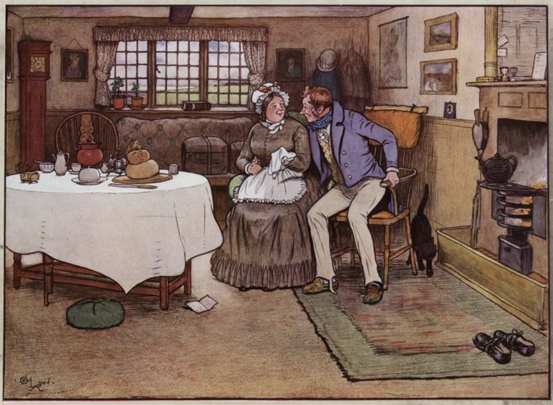 Ilustración para Los papeles póstumos del Club Pickwick de Cecil Aldin de Cecil Charles Windsor Aldin