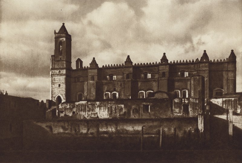 Mexico: Tepeapa, Ruina de Monasterio (b/w photo) de Cecile Seler Sachs