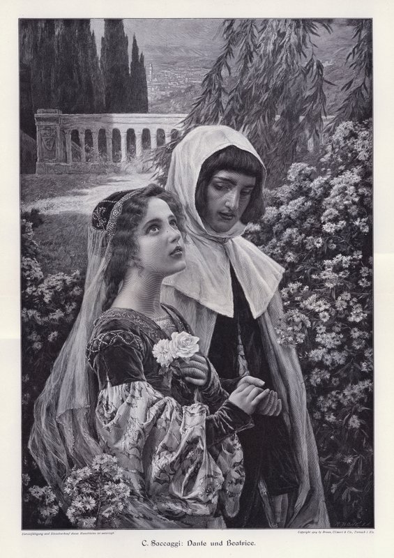 Dante y Beatriz de Cesare Saccaggi