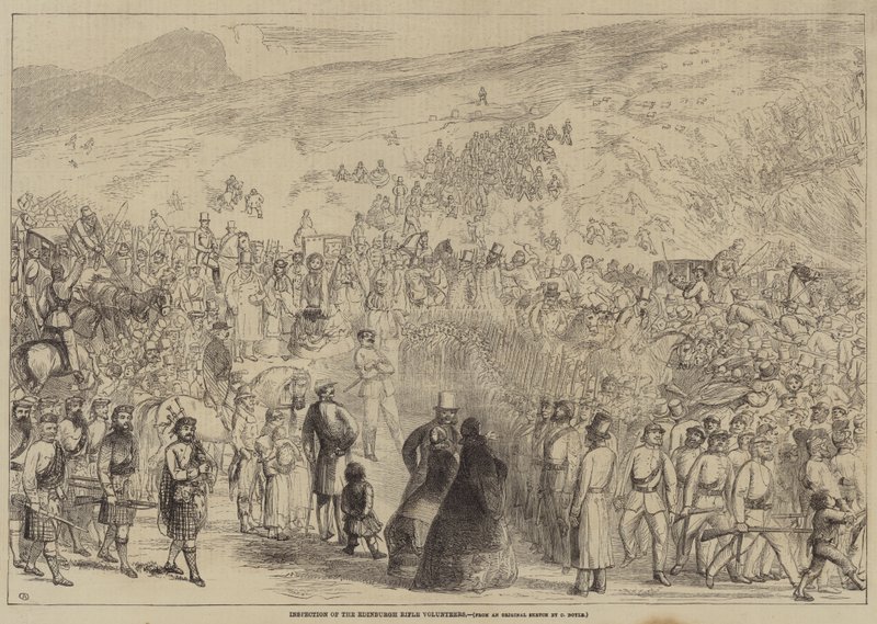 Inspección de los Voluntarios de Rifles de Edimburgo de Charles Altamont Doyle