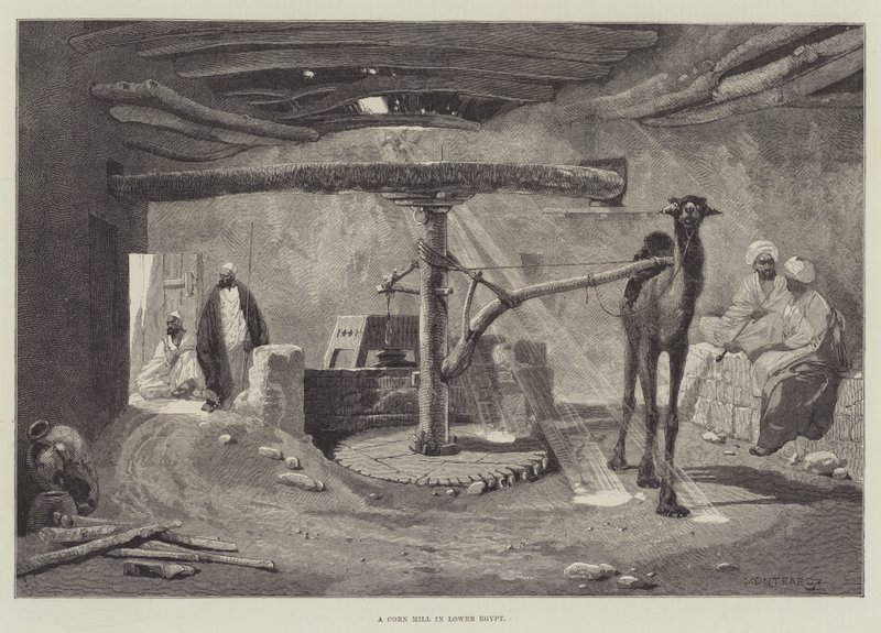 Un molino de maíz en el Bajo Egipto de Charles Auguste Loye