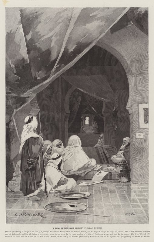Un diván del Gran Shereef de Wazan, Marruecos de Charles Auguste Loye