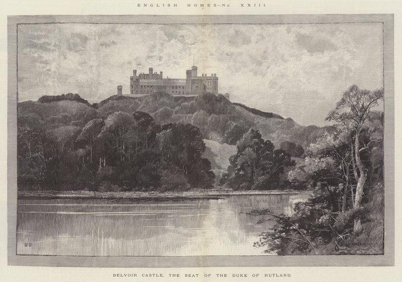 Castillo de Belvoir, la residencia del Duque de Rutland de Charles Auguste Loye