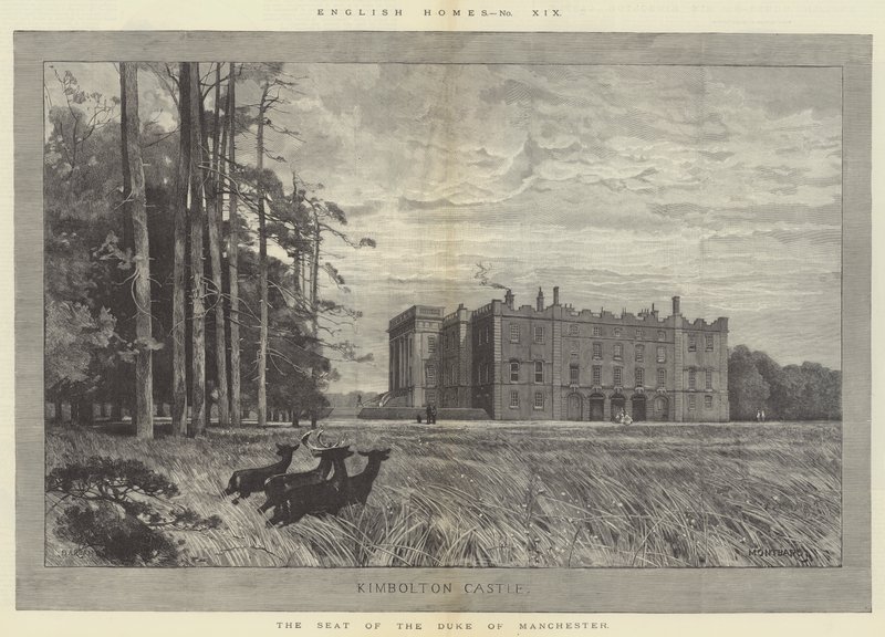 Castillo de Kimbolton, la residencia del Duque de Manchester de Charles Auguste Loye