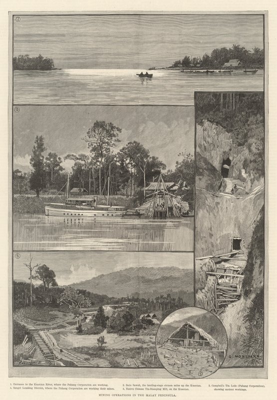 Operaciones Mineras en la Península Malaya de Charles Auguste Loye