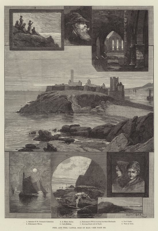 Peel y Peel Castle, Isla de Man de Charles Auguste Loye