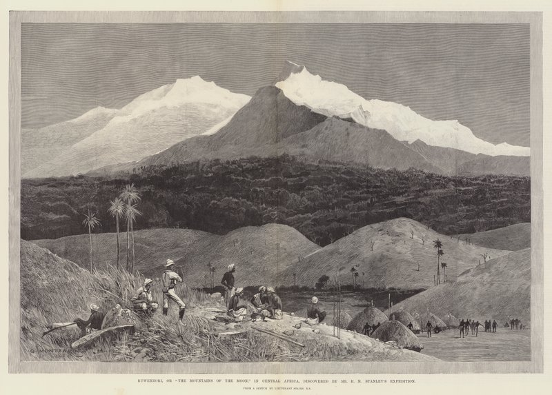 Ruwenzori, o Las Montañas de la Luna, en África Central, descubiertas por la expedición del Sr. H. M. Stanley de Charles Auguste Loye