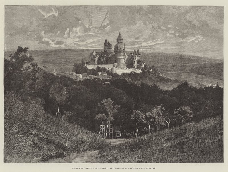 Castillo Braunfels, la Residencia Ancestral de los Príncipes Solms, Alemania de Charles Auguste Loye
