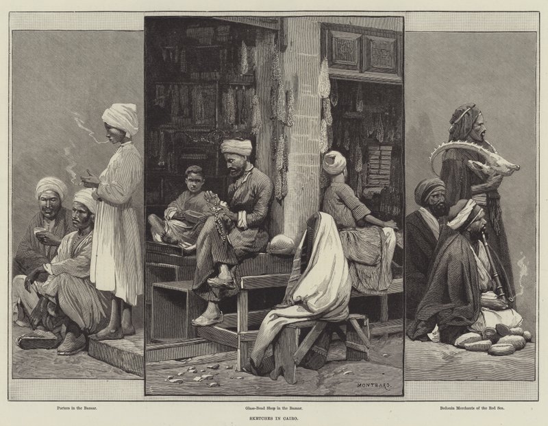 Bocetos en El Cairo de Charles Auguste Loye
