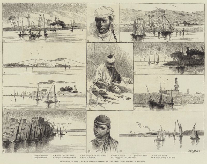 Bocetos en Egipto, por el Nilo, de Girgeh a Kenneh de Charles Auguste Loye